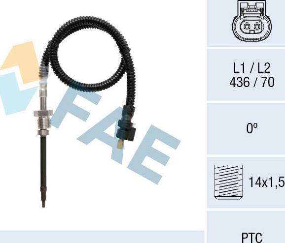 FAE 68060 - Senzor, temperatura Ispušnih plinova www.molydon.hr