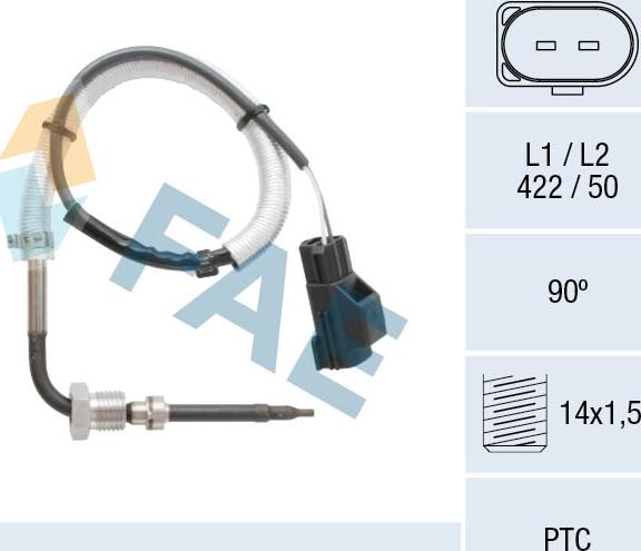 FAE 68067 - Senzor, temperatura Ispušnih plinova www.molydon.hr