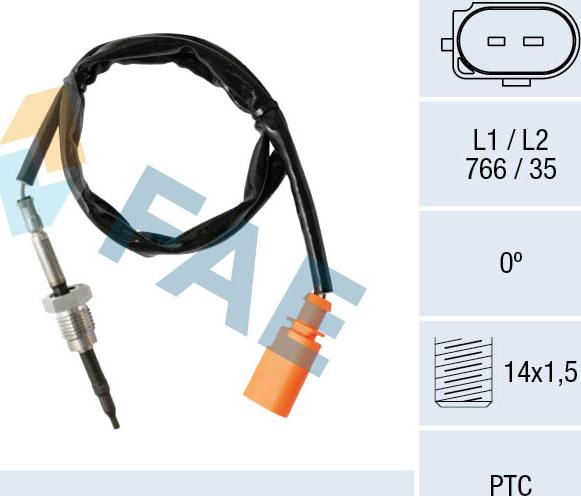 FAE 68003 - Senzor, temperatura Ispušnih plinova www.molydon.hr