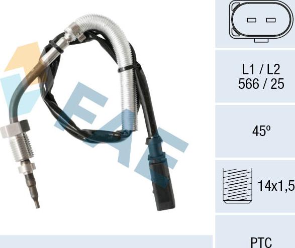 FAE 68007 - Senzor, temperatura Ispušnih plinova www.molydon.hr