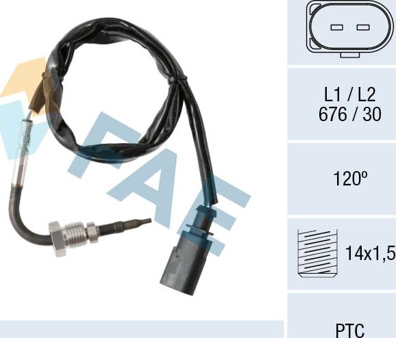 FAE 68019 - Senzor, temperatura Ispušnih plinova www.molydon.hr