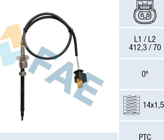 FAE 68039 - Senzor, temperatura Ispušnih plinova www.molydon.hr