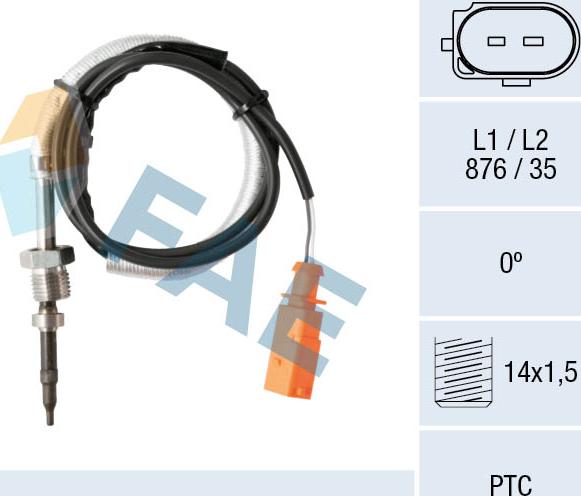 FAE 68028 - Senzor, temperatura Ispušnih plinova www.molydon.hr