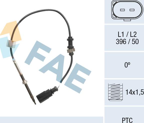 FAE 68109 - Senzor, temperatura Ispušnih plinova www.molydon.hr