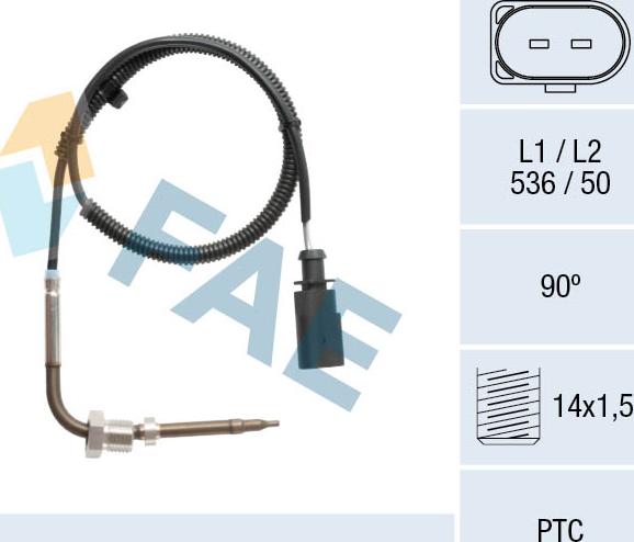 FAE 68115 - Senzor, temperatura Ispušnih plinova www.molydon.hr