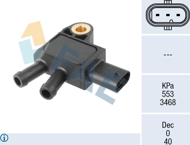 FAE 16164 - Senzor, pritisak Ispušnih plinova www.molydon.hr