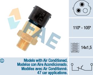 FAE 36690 - Prekidač temperature, ventilator radijatora / klima uređaja www.molydon.hr