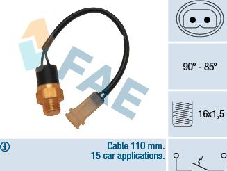 FAE 36100 - Prekidač temperature, ventilator radijatora / klima uređaja www.molydon.hr