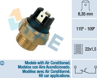 FAE 36280 - Prekidač temperature, ventilator radijatora / klima uređaja www.molydon.hr