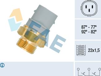 FAE 38160 - Prekidač temperature, ventilator radijatora / klima uređaja www.molydon.hr