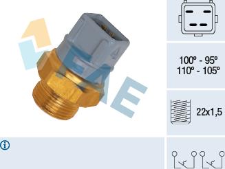 FAE 37970 - Prekidač temperature, ventilator radijatora / klima uređaja www.molydon.hr