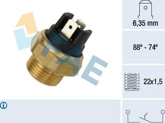 FAE 37420 - Prekidač temperature, ventilator radijatora / klima uređaja www.molydon.hr