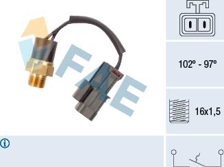 FAE 37520 - Prekidač temperature, ventilator radijatora / klima uređaja www.molydon.hr