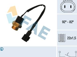 FAE 37670 - Prekidač temperature, ventilator radijatora / klima uređaja www.molydon.hr