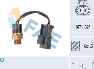 FAE 37760 - Prekidač temperature, ventilator radijatora / klima uređaja www.molydon.hr