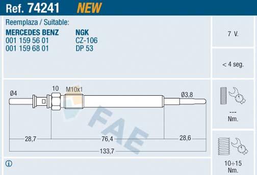 FAE 74241 - Grijač za paljenje www.molydon.hr