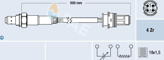 FAE 77504 - Lambda-sonda www.molydon.hr