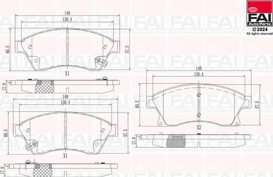 FAI AutoParts BP149 - Komplet Pločica, disk-kočnica www.molydon.hr