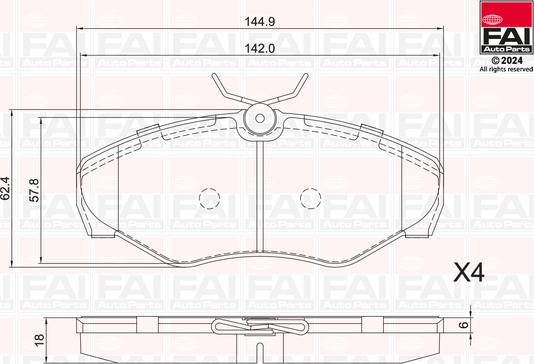 FAI AutoParts BP144 - Komplet Pločica, disk-kočnica www.molydon.hr