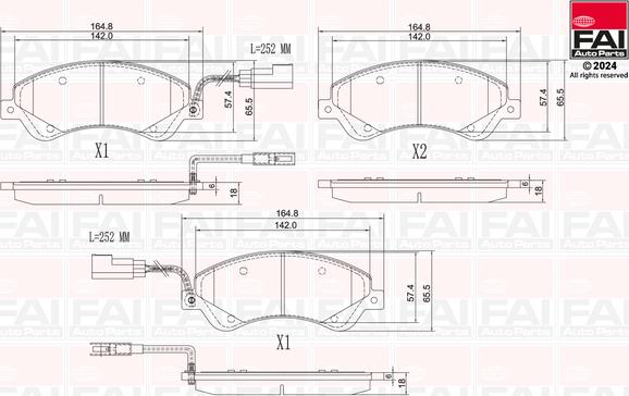 FAI AutoParts BP146 - Komplet Pločica, disk-kočnica www.molydon.hr