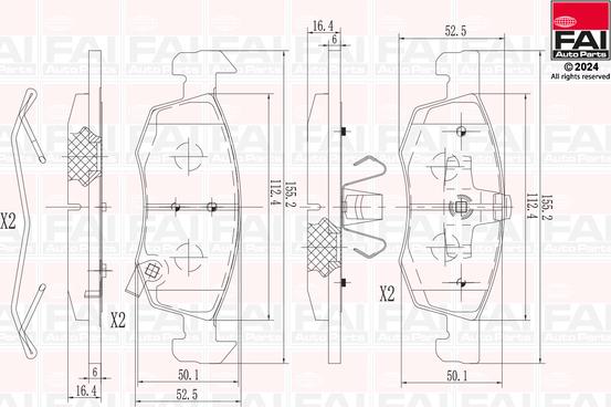 FAI AutoParts BP141 - Komplet Pločica, disk-kočnica www.molydon.hr