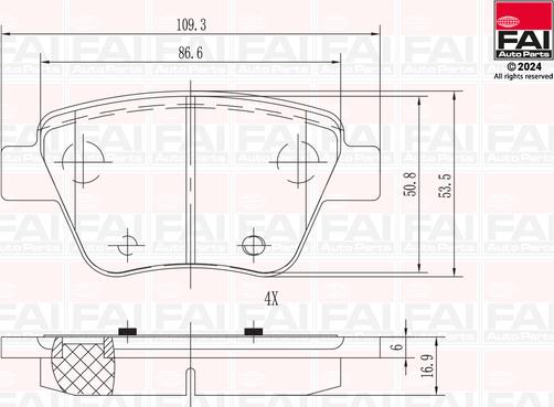 FAI AutoParts BP148 - Komplet Pločica, disk-kočnica www.molydon.hr