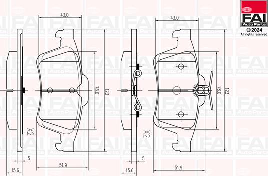 FAI AutoParts BP142 - Komplet Pločica, disk-kočnica www.molydon.hr