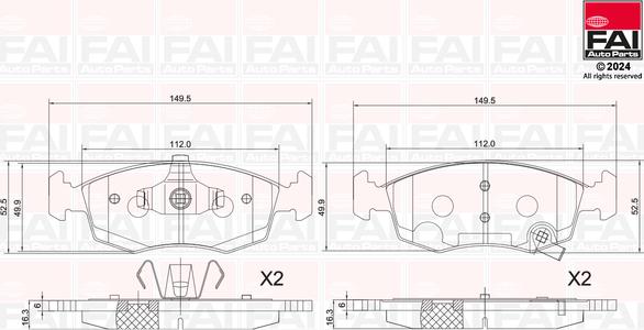 FAI AutoParts BP159 - Komplet Pločica, disk-kočnica www.molydon.hr