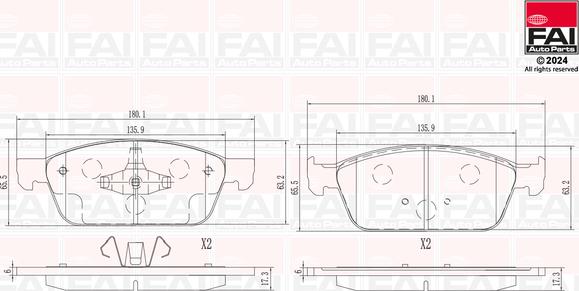 FAI AutoParts BP154 - Komplet Pločica, disk-kočnica www.molydon.hr