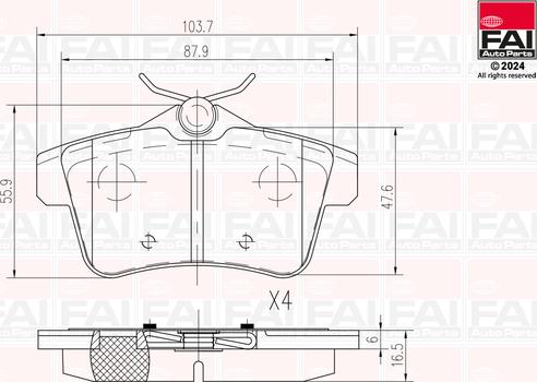 FAI AutoParts BP156 - Komplet Pločica, disk-kočnica www.molydon.hr