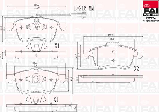 FAI AutoParts BP169 - Komplet Pločica, disk-kočnica www.molydon.hr