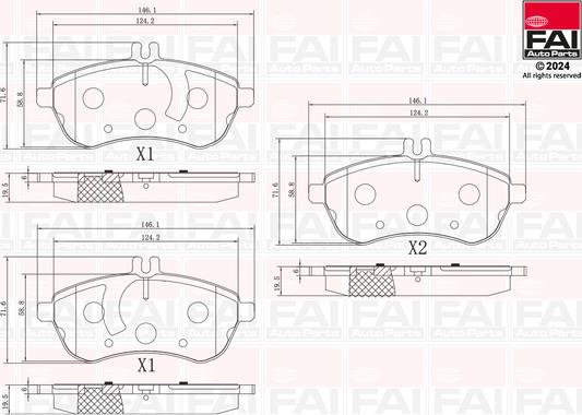 FAI AutoParts BP164 - Komplet Pločica, disk-kočnica www.molydon.hr