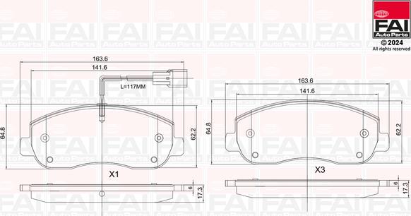 FAI AutoParts BP165 - Komplet Pločica, disk-kočnica www.molydon.hr