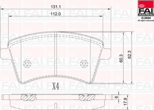 FAI AutoParts BP166 - Komplet Pločica, disk-kočnica www.molydon.hr