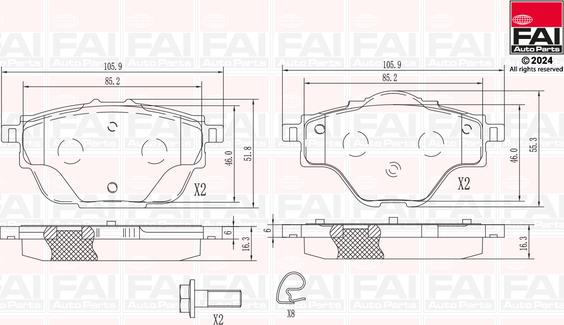 FAI AutoParts BP163 - Komplet Pločica, disk-kočnica www.molydon.hr