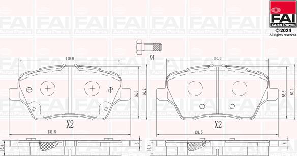 FAI AutoParts BP167 - Komplet Pločica, disk-kočnica www.molydon.hr