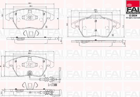 FAI AutoParts BP104 - Komplet Pločica, disk-kočnica www.molydon.hr