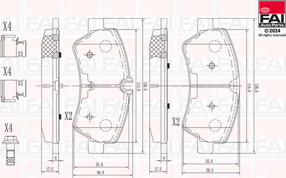 FAI AutoParts BP105 - Komplet Pločica, disk-kočnica www.molydon.hr