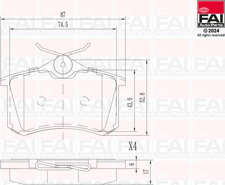 FAI AutoParts BP100 - Komplet Pločica, disk-kočnica www.molydon.hr