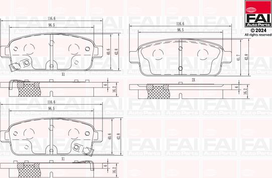 FAI AutoParts BP102 - Komplet Pločica, disk-kočnica www.molydon.hr