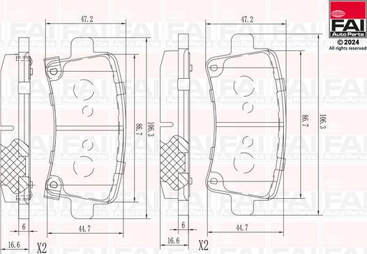 FAI AutoParts BP111 - Komplet Pločica, disk-kočnica www.molydon.hr