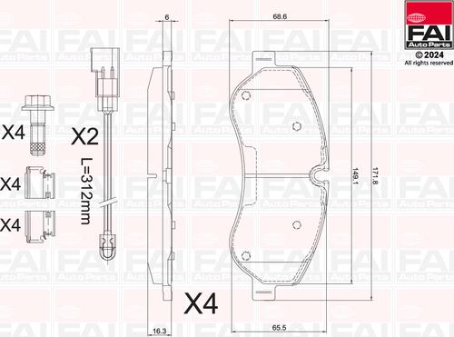 FAI AutoParts BP112 - Komplet Pločica, disk-kočnica www.molydon.hr