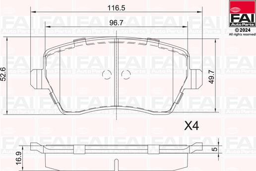 FAI AutoParts BP117 - Komplet Pločica, disk-kočnica www.molydon.hr