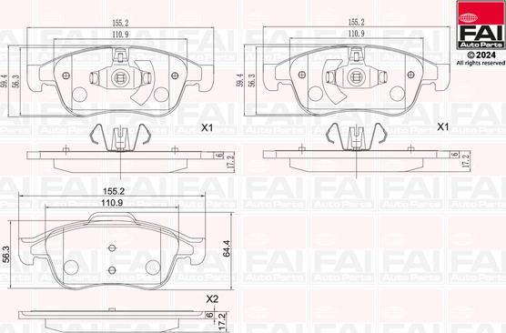 FAI AutoParts BP139 - Komplet Pločica, disk-kočnica www.molydon.hr