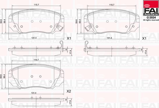 FAI AutoParts BP134 - Komplet Pločica, disk-kočnica www.molydon.hr