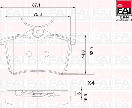 FAI AutoParts BP135 - Komplet Pločica, disk-kočnica www.molydon.hr