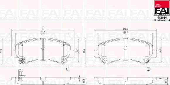 FAI AutoParts BP136 - Komplet Pločica, disk-kočnica www.molydon.hr