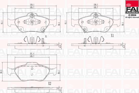 FAI AutoParts BP138 - Komplet Pločica, disk-kočnica www.molydon.hr