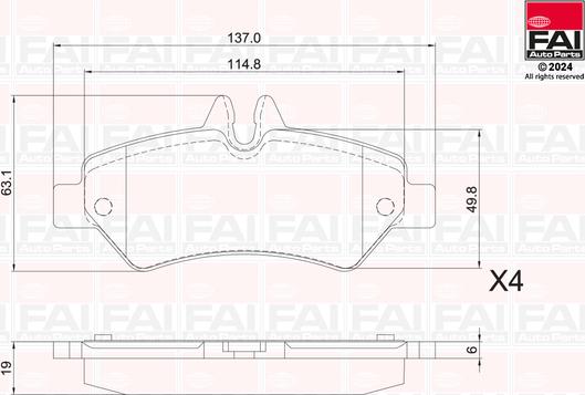 FAI AutoParts BP133 - Komplet Pločica, disk-kočnica www.molydon.hr