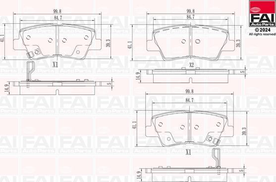 FAI AutoParts BP132 - Komplet Pločica, disk-kočnica www.molydon.hr